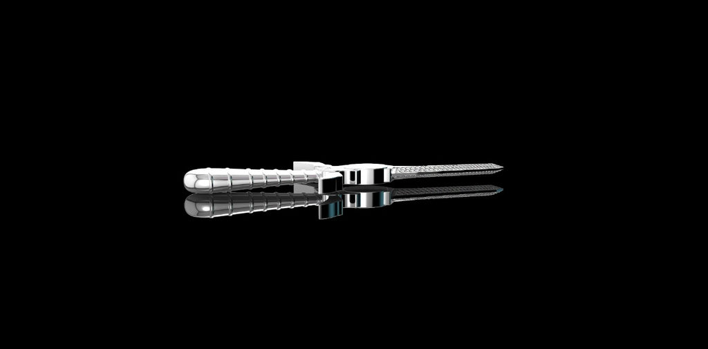 14K WHITE GOLD CUSTOM SWORD DIAMOND PENDANT