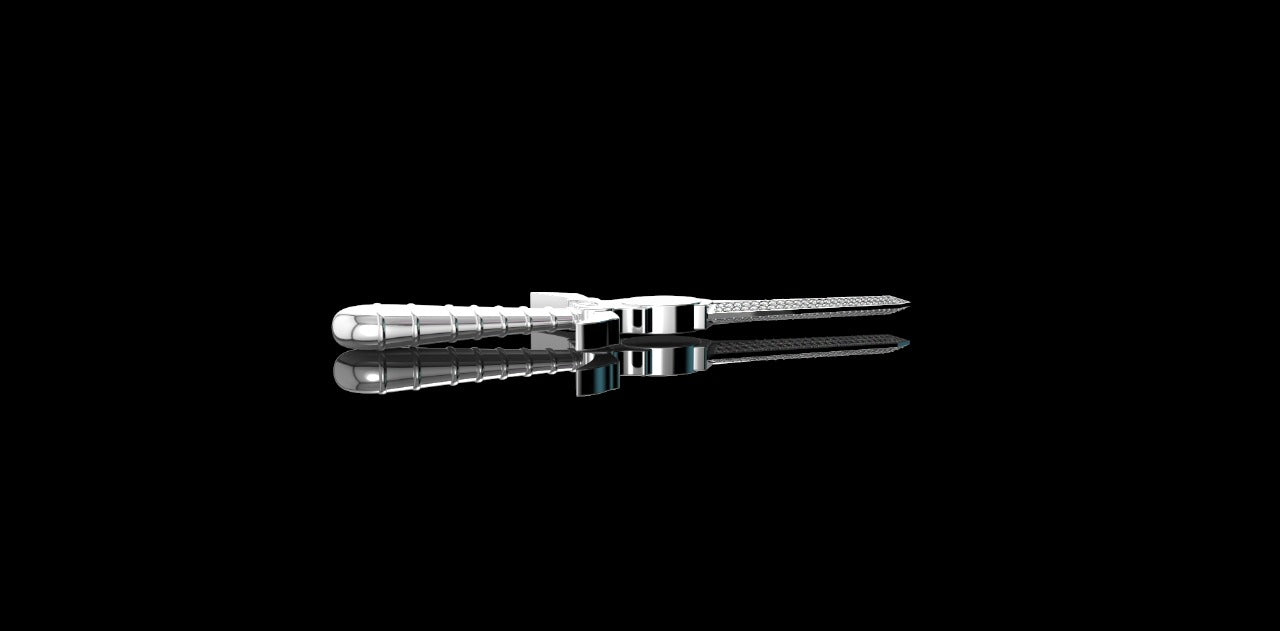 14K WHITE GOLD CUSTOM SWORD DIAMOND PENDANT