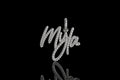 14k white gold custom "myla" style diamond pendant