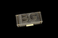 14k 2 tone yellow and white gold custom "BG" style diamond lock