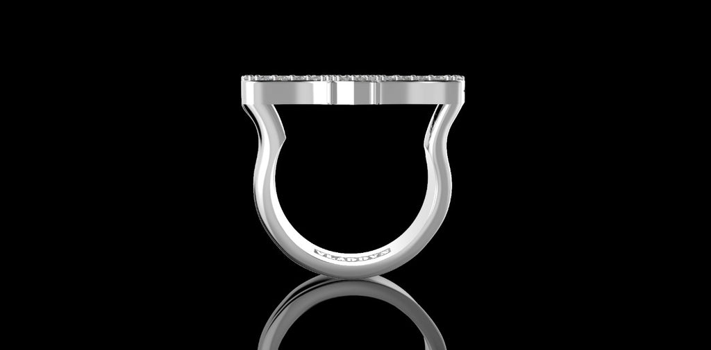 14K WHITE GOLD CUSTOM "MARIS" DIAMOND NAME RING