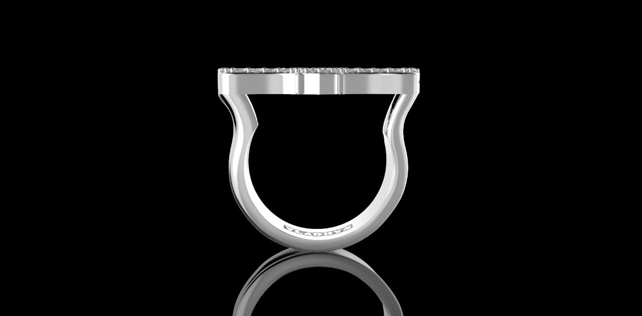 14K WHITE GOLD CUSTOM "MARIS" DIAMOND NAME RING