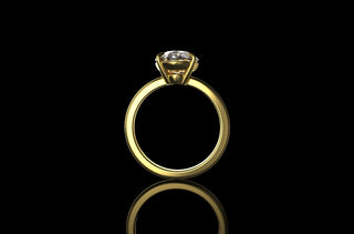 18k yellow gold custom 2.00ct oval diamond engagement ring