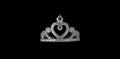 14K WHITE GOLD CUSTOM "HEART CROWN" DIAMOND RING