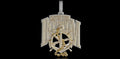14K 2 TONE YELLOW AND WHITE GOLD CUSTOM "HATED THE BOTTOM" STYLE DIAMOND PENDANT