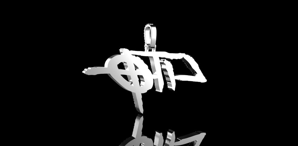 14K WHITE GOLD SINGLE LAYER "LITO" STYLE CUSTOM DIAMOND PENDANT