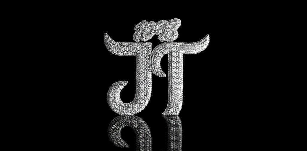 14K WHITE GOLD CUSTOM "1098 JT" STYLE DIAMOND PENDANT