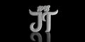 14K WHITE GOLD CUSTOM "1098 JT" STYLE DIAMOND PENDANT