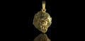 14K YELLOW GOLD 3D GORILLA HEAD PENDANT