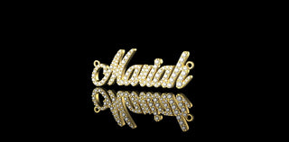 14K YELLOW GOLD CUSTOM "MARIAH" STYLE DIAMOND NAME PENDANT