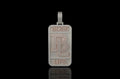 14k 2 tone rose and white gold large 3d custom "BL" style diamond pendant