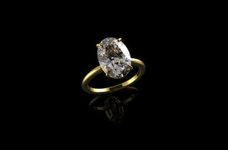 18k yellow gold custom 2.00ct oval diamond engagement ring
