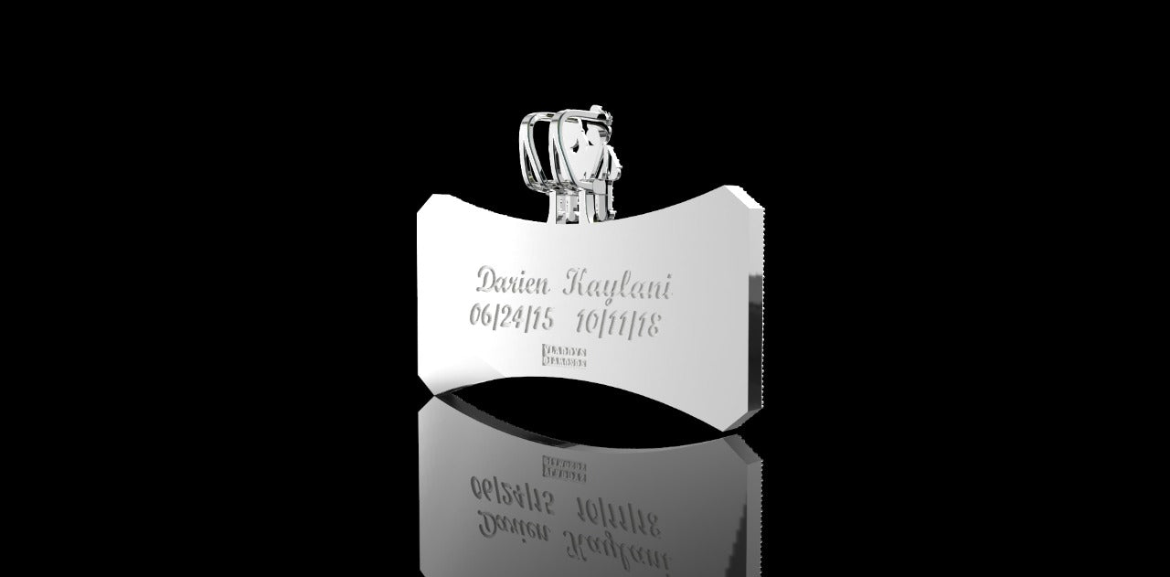 14K 2 TONE ROSE AND WHITE GOLD CUSTOM "DJ DIOR" STYLE DIAMOND PENDANT