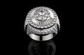 14k white gold Rolex inspired ring 4.33cts