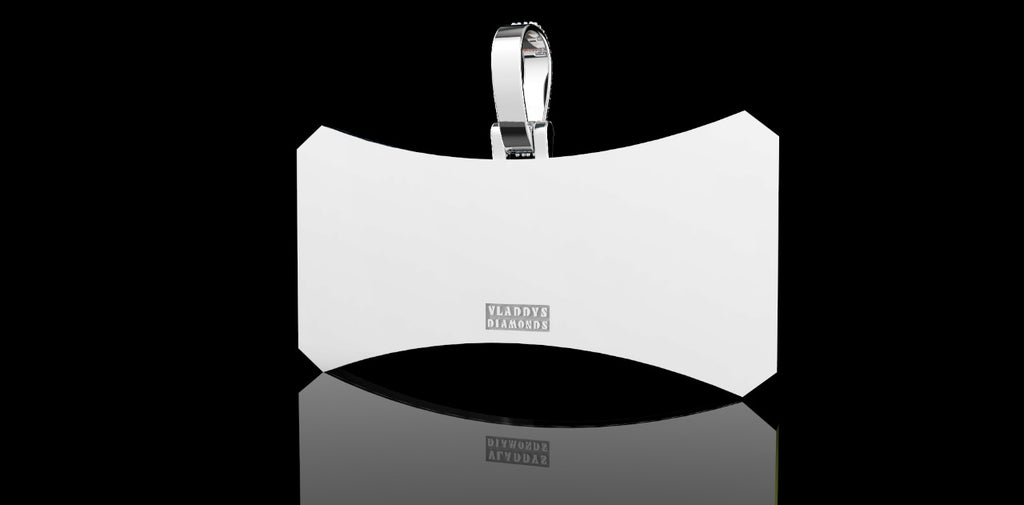 14K 2 TONE ROSE AND WHITE GOLD "DMSL" STYLE CUSTOM DIAMOND PENDANT