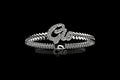 14k white gold custom "gia" style cuban link name bracelet