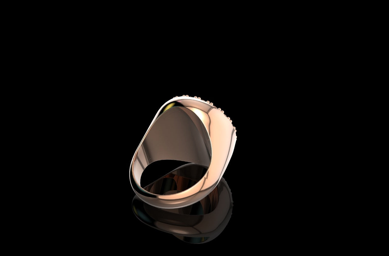 14k rose gold diamond cake ring 2.43cts
