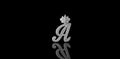 14K WHITE GOLD CUSTOM DIAMOND INTIAL "A" WITH "DIAMOND CROWN" STYLE PENDANT