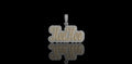 14K 2 TONE YELLOW AND WHITE GOLD CUSTOM "KEE KEE" STYLE DIAMOND PENDANT