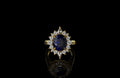 18k yellow gold custom purple amethyst oval shape diamond ring