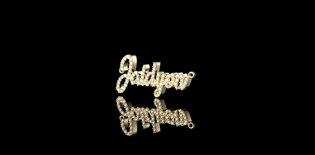 14K YELLOW GOLD "JAIDYON" STYLE CUSTOM DIAMOND PENDANT