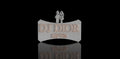 14K 2 TONE ROSE AND WHITE GOLD CUSTOM "DJ DIOR" STYLE DIAMOND PENDANT