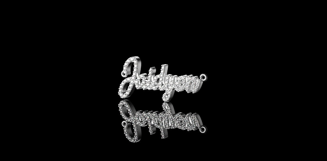 14K WHITE GOLD "JAIDYON" STYLE CUSTOM DIAMOND PENDANT