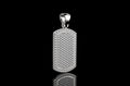 Dog Tag Diamond White Gold Pendant 3.63 CT