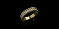 14k yellow gold 3 row channel set diamond eternity band 2.92cts