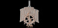 14K 2 TONE ROSE AND WHITE GOLD CUSTOM "HATED THE BOTTOM" STYLE DIAMOND PENDANT