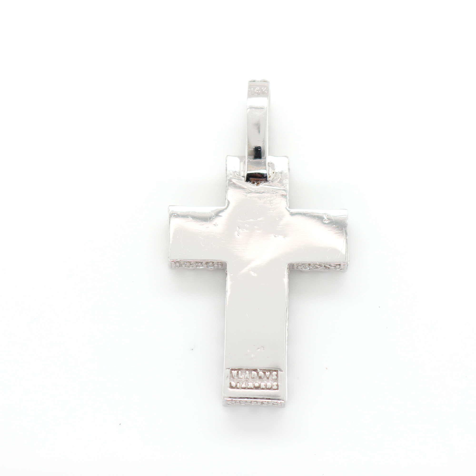 Cross Diamond White Gold Pendant B-4.14 CT R-1.20 CT