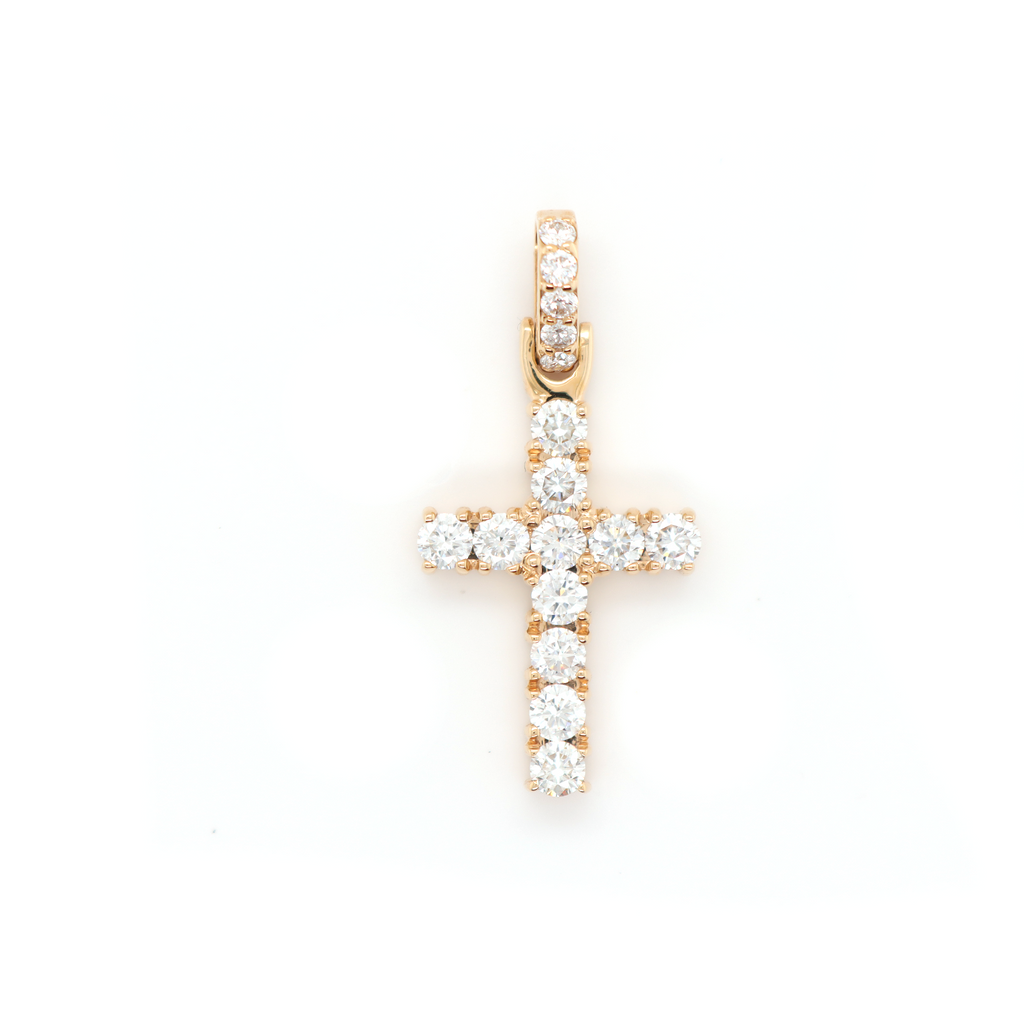 Small Diamond Cross Pendant 1.50 CT