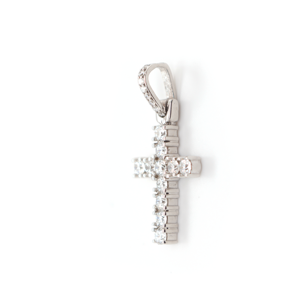 Small Diamond Cross Pendant 1.46 CT