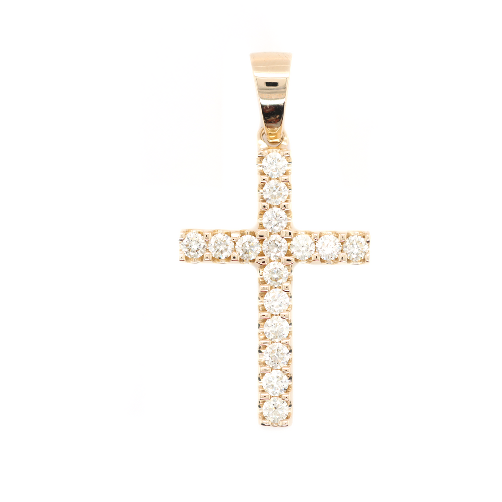 Large Diamond Cross Pendant 1.76 CT
