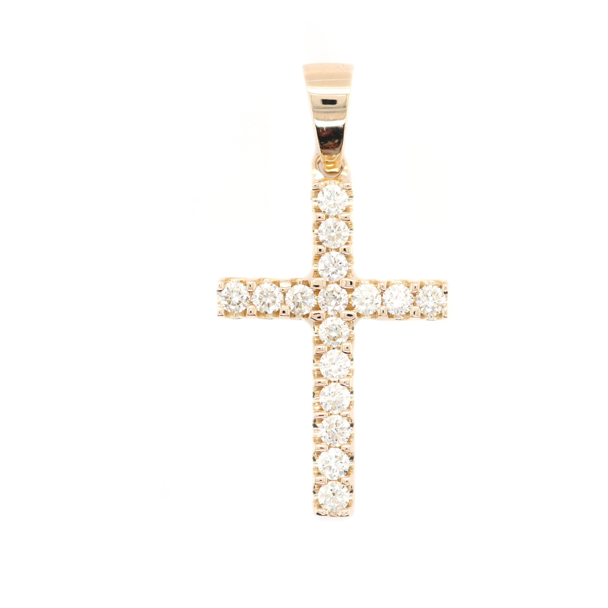Large Diamond Cross Pendant 1.76 CT