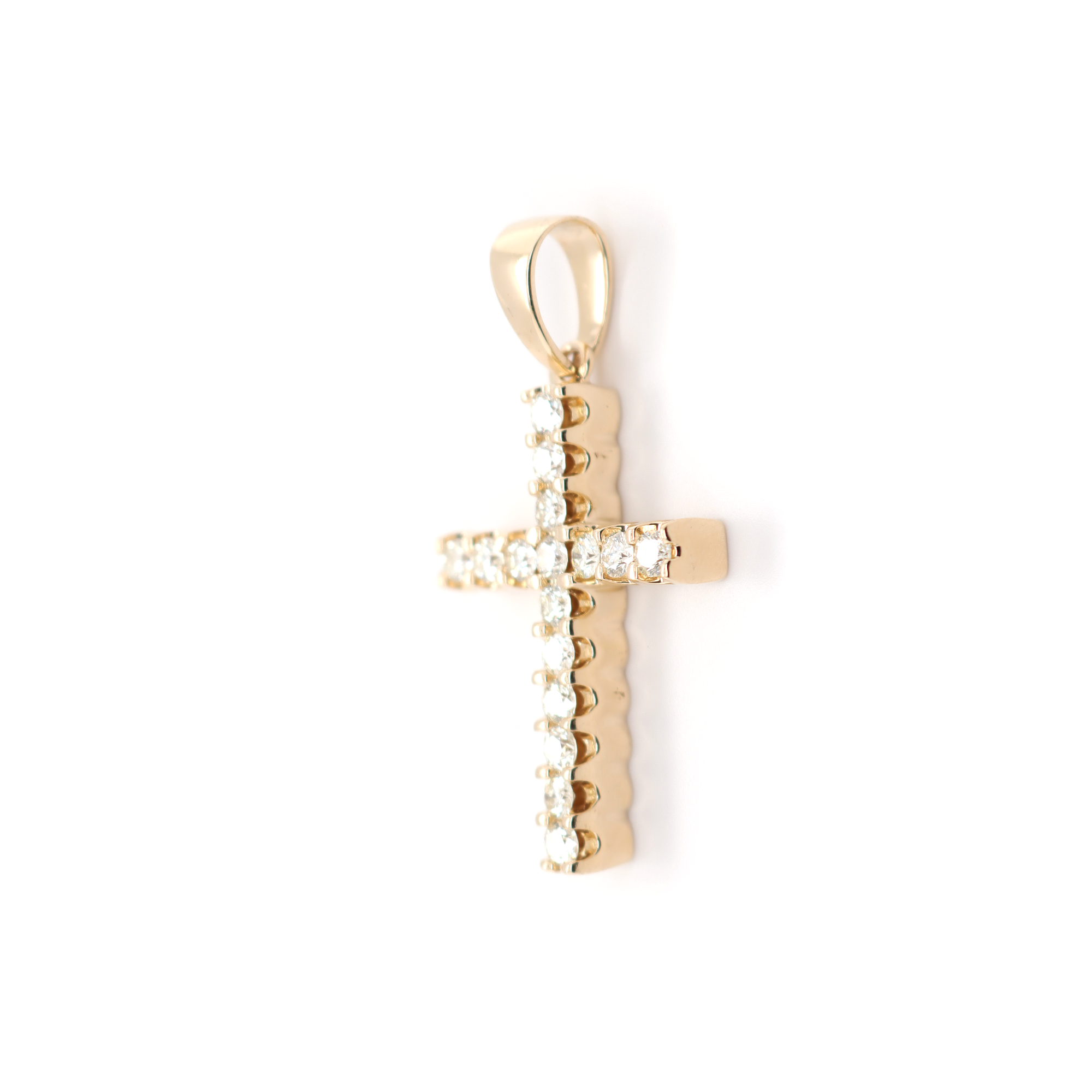 Large Diamond Cross Pendant 1.76 CT