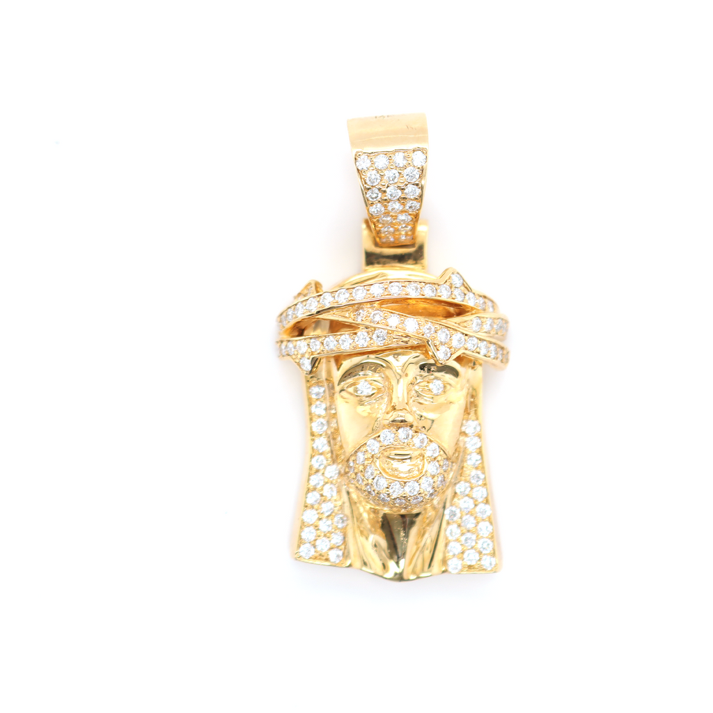 Small Jesus Diamond Pendant 1.19 CT