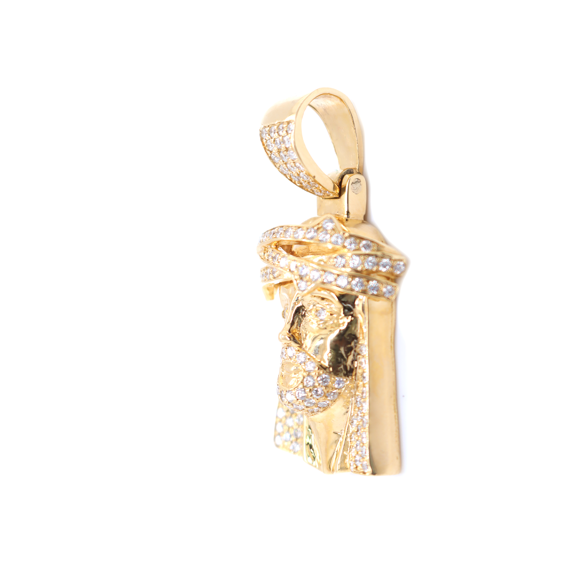 Small Jesus Diamond Pendant 1.19 CT