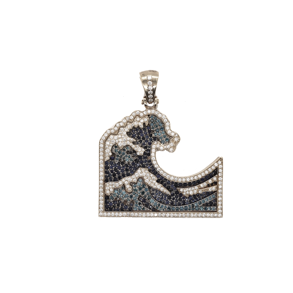 Diamond Wave White Gold Pendant 2.07 CT