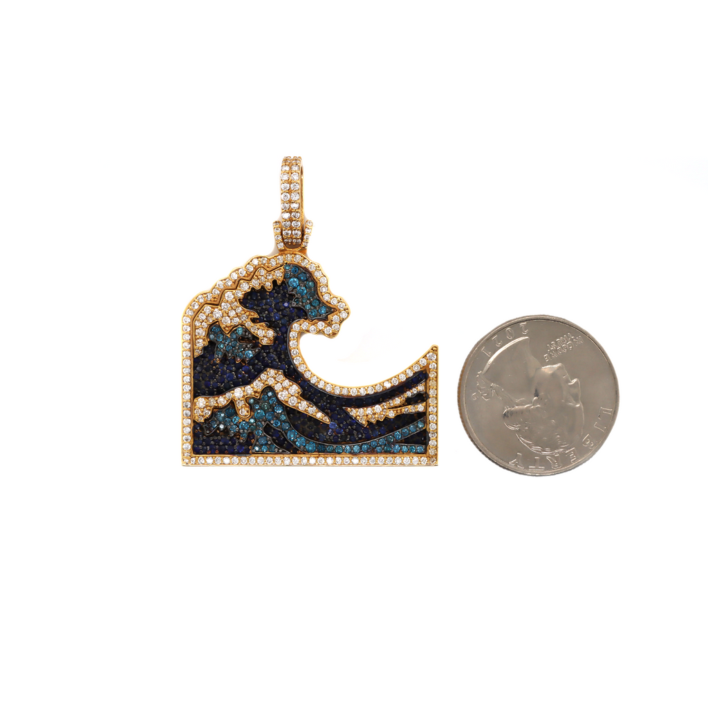 Small Diamond Wave Pendant 2.00 CT