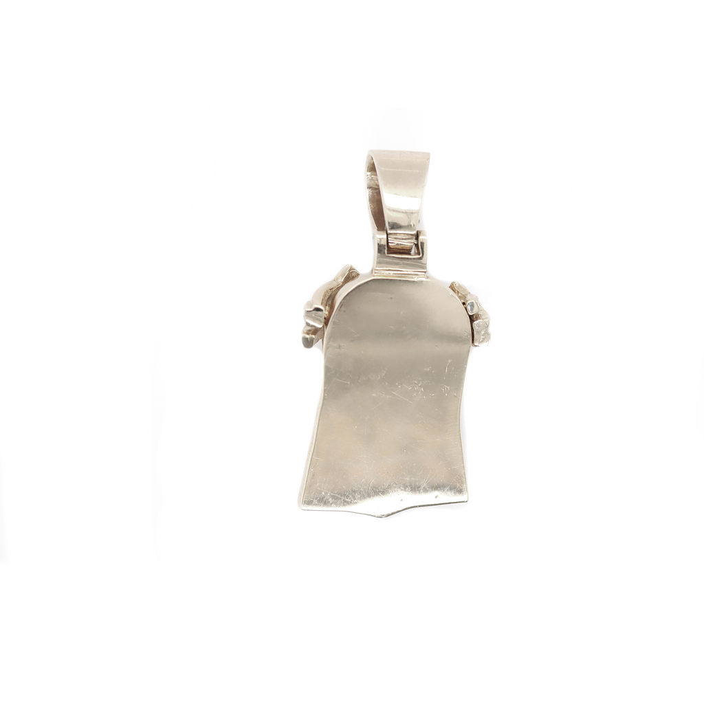 Small Jesus Diamond White Gold Pendant 1.19 CT