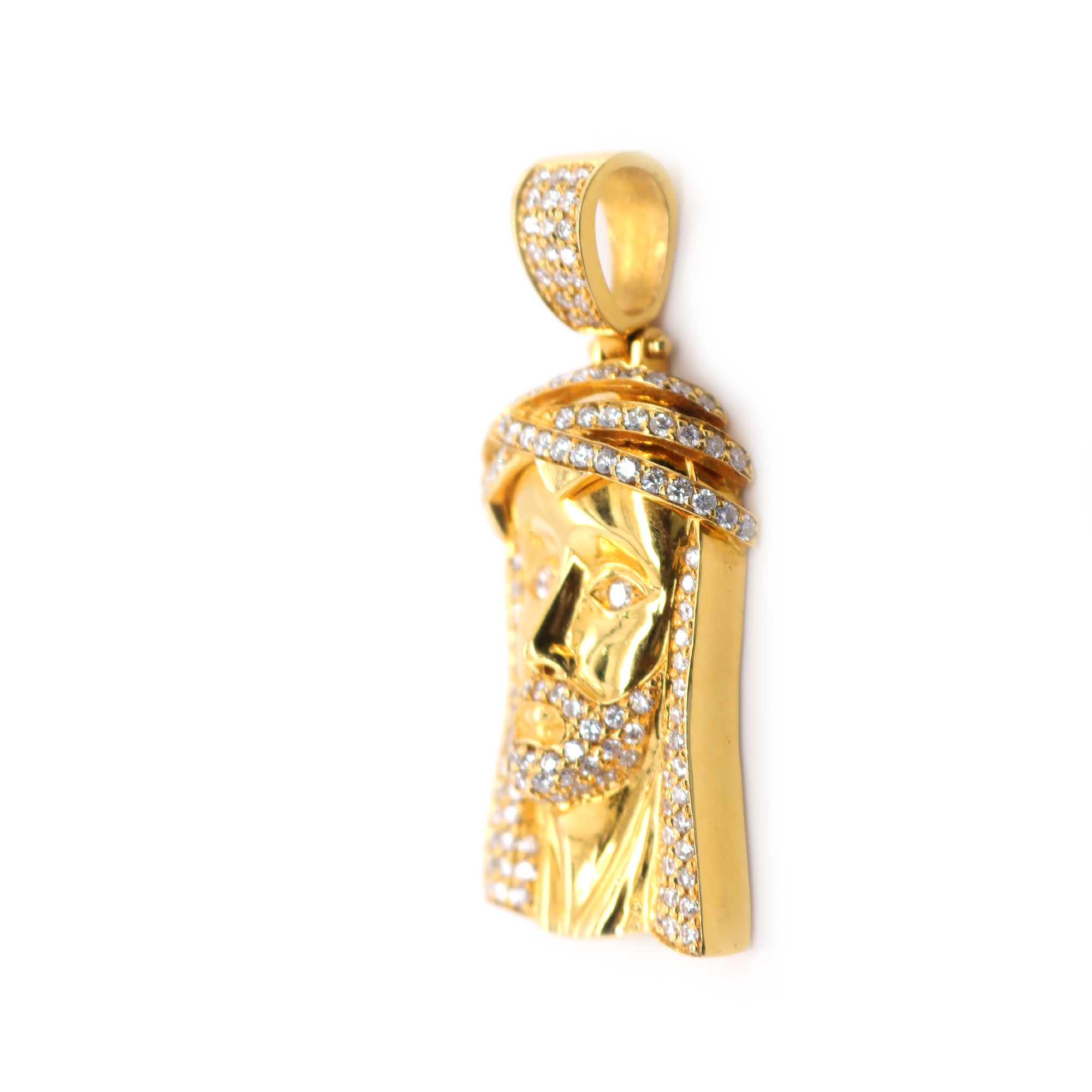 Medium Size Jesus Diamond Pendant 2.50 CT