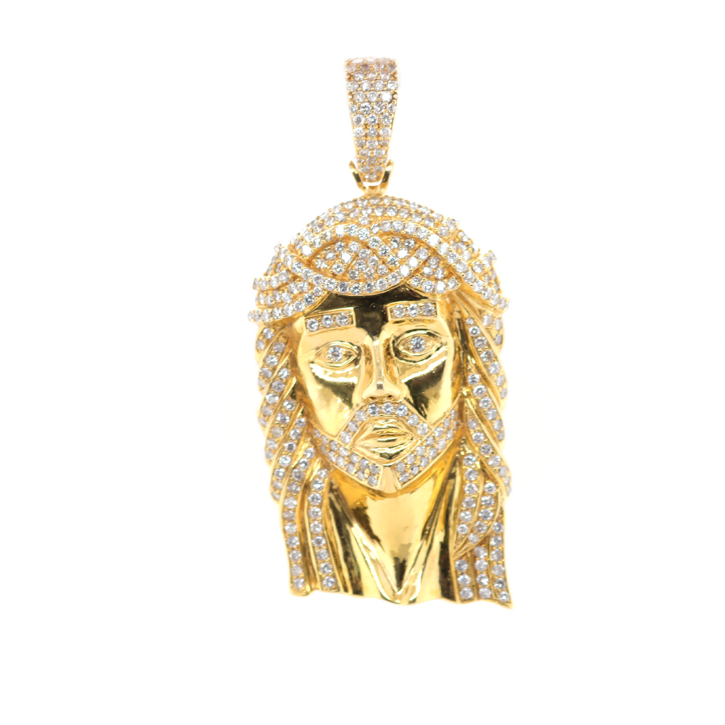Large Jesus Diamond Pendant 7.25 CT