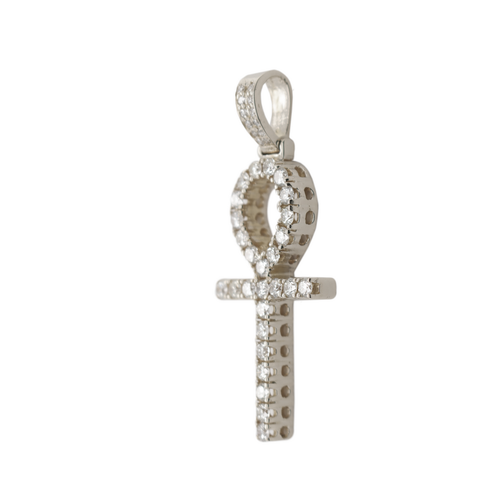 Ankh Life Diamond White Gold Pendant 2.34 CT