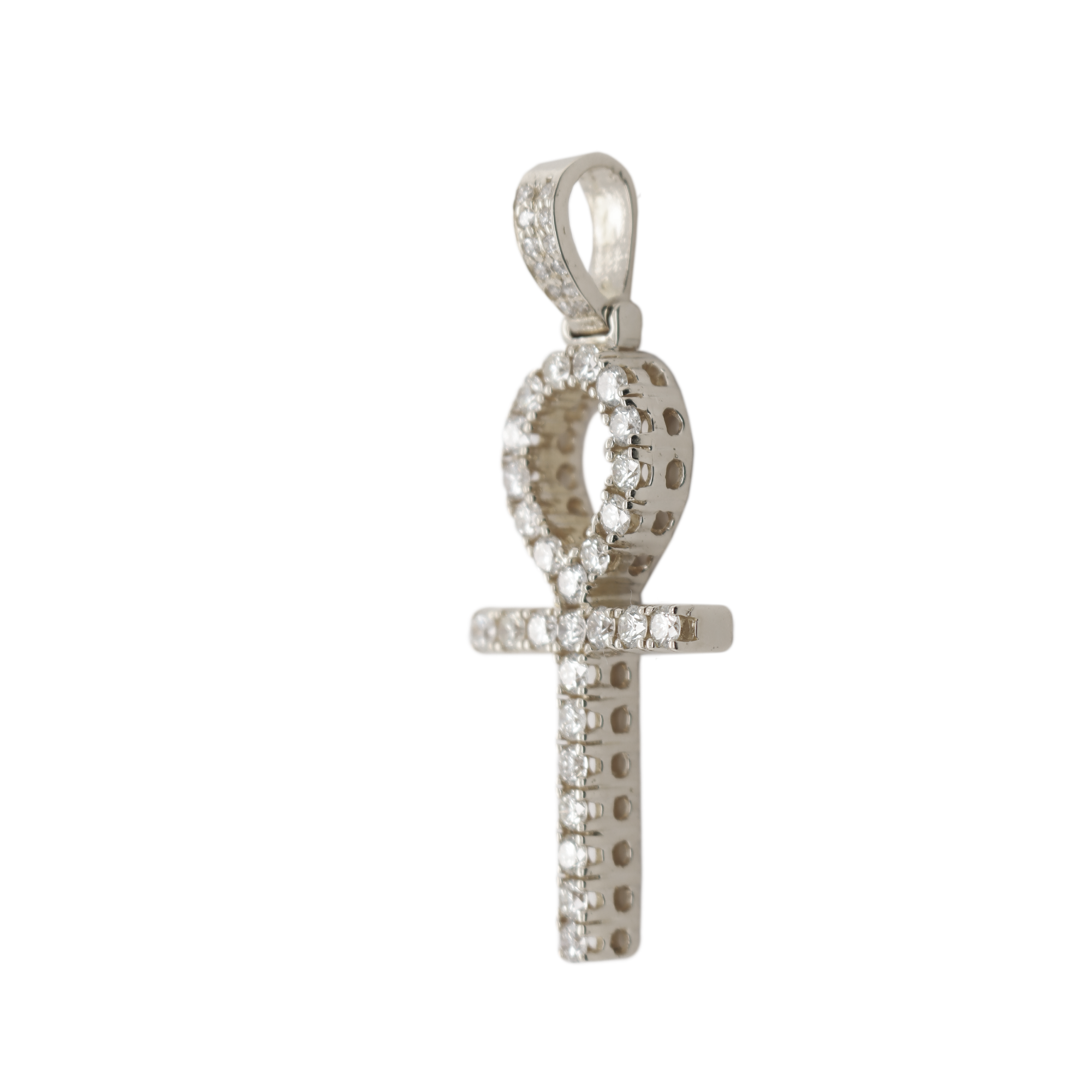 Ankh Life Diamond White Gold Pendant 2.34 CT