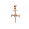 Nail Diamond Rose Gold Pendant 1.94 CT