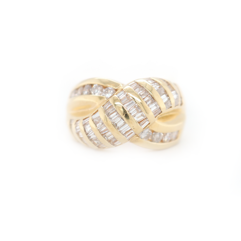 X Baguette And Round Diamond Ring 1.40 B 0.65 R