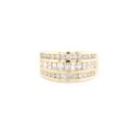 Round And Baguette Diamond Ring 1.10 R 0.60 B