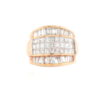 XL Princess Cut Diamond Rose Gold Ring 4.25 CT