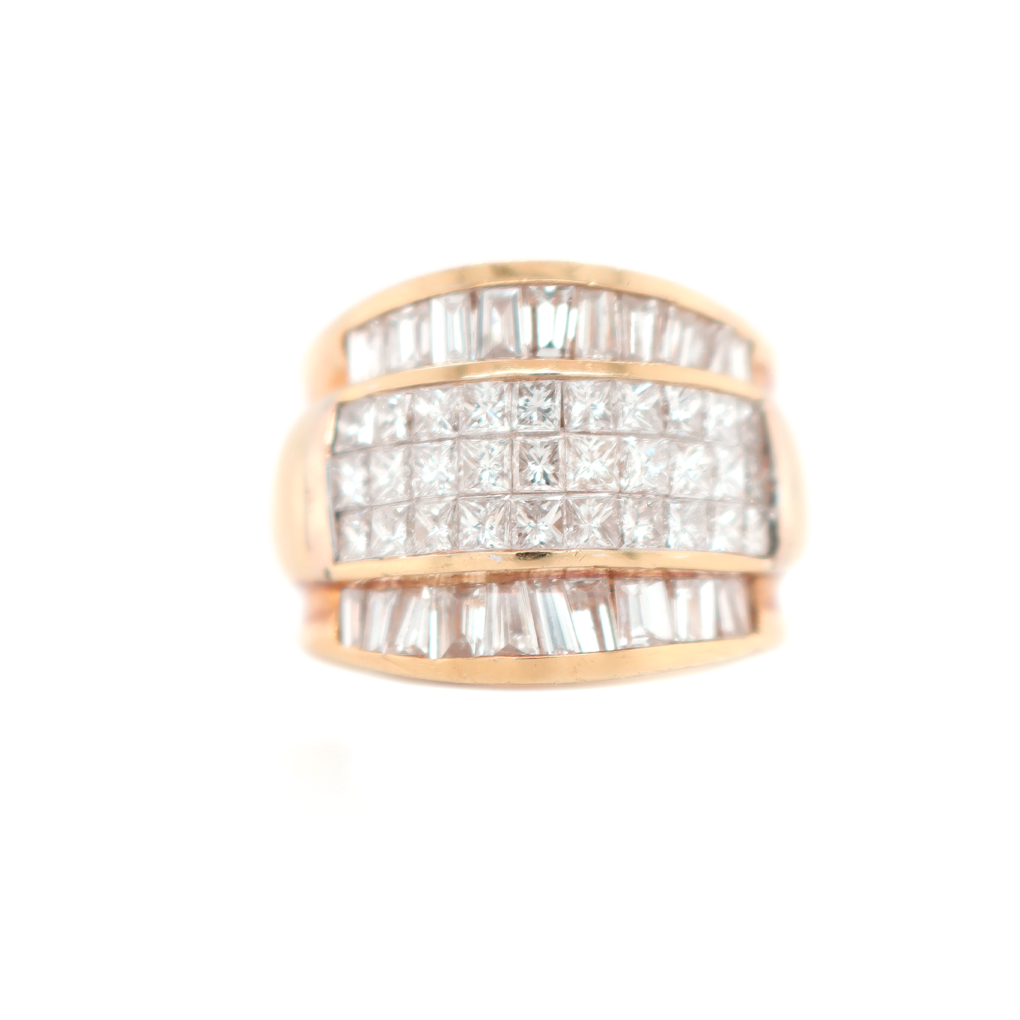 XL Princess Cut Diamond Rose Gold Ring 4.25 CT